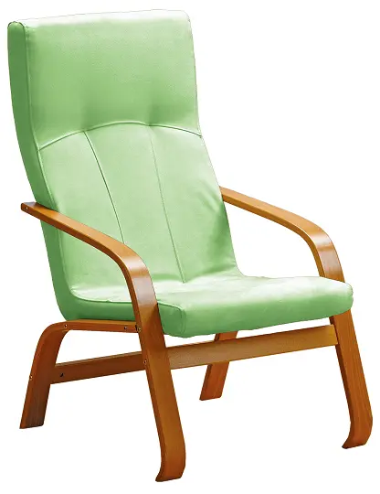 RO - 09 křeslo čalouněné koženkou Holy, dřevěné HOLY Z 2 - koženka zelinkavá